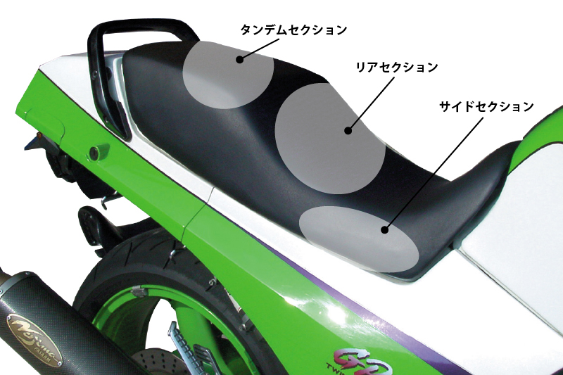 Ninja GPZ900R/750 戦闘的ポジション アンコ抜きタックロール 